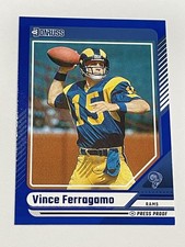 2024 Donruss Football Blue Press Proof - Vince Ferragamo - Los Angeles Rams