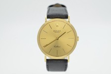 Rolex Cellini 4112/8 gold dial 18k 4112 solid gold 1991 with box and papers