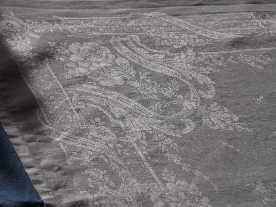 beau service, 11 serviettes + nappe, mono MP , PUR fil de lin, ancien - Photo 3/4