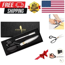 Sewing Scissors Heavy Duty 10" Free Craft Knife; Stronger than Stainless Stee...