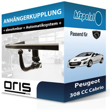 Für Peugeot 308 CC Cabrio 03.2009-jetzt ORIS Anhängerkupplung abnehmbar neu