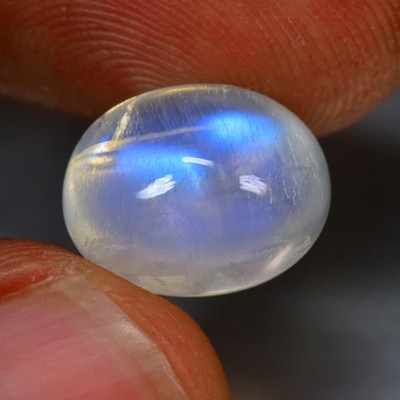 7.93Ct Marvelous Rainbow Blue Shadow 100% Natural Blue Moonstone _India