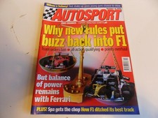 AUTOSPORT MAGAZINE OCT 2002 F1 WHY NEW RULES PUT THE BUZZ BACK INTO F1