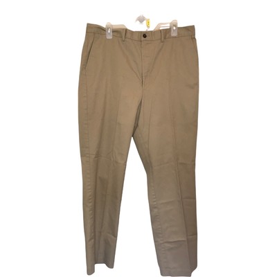 David Taylor Collection Tan Men S 38x32 R8 Extender Pleated Dress Pants Ebay