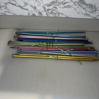 Mixed Lot Knitting Needles Boye Zephr Aluminum  12 Pair 2,5,8,10,101/2,11,13