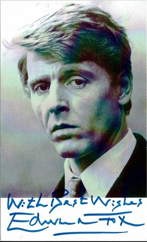 Fotografía firmada a mano de Edward Fox