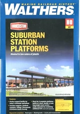 HO Scale Walthers Cornerstone 933-4099 Suburban Station Platforms Kit pkg(4)
