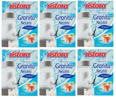 6x Ristora Professional Granita Neutra Vorbereitet für Neutralergranita 500g