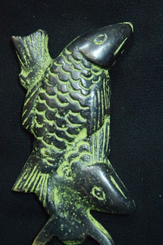Set of 02 Pieces Antique Duo Fish Brass Opener Nautical Heart Shape Decor VR140 - Picture 6 of 10