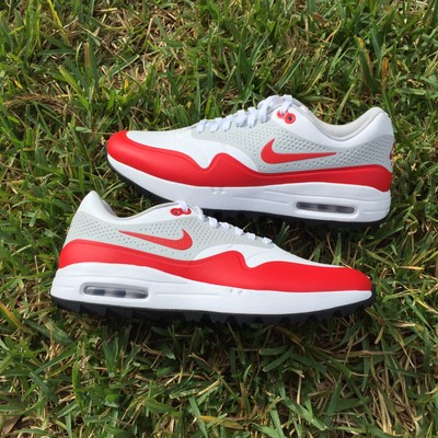 Rare Nike Air Max 1 Golf University Red Golf Shoes AQ0863-100 Men's Size 11 NEW | eBay
