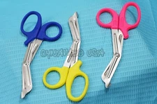 NEW 3 PARAMEDIC UTILITY BANDAGE TRAUMA EMT EMS SHEARS SCISSORS 5.5"-BLUE-Y-PINK