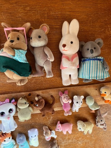 Large Lot of Flocked Various Sized Jointed & Not Animal Kitty Rabbit Etc. Play - Imagen 4 de 24