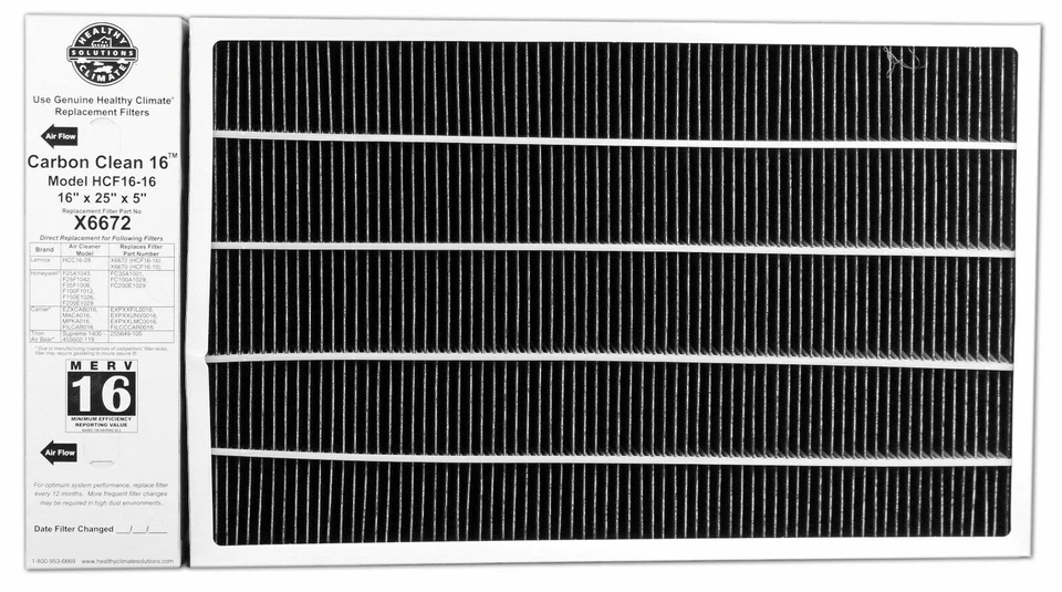 Filtro Lennox recubierto de carbono X6672 clima saludable MERV 16 Foto 2 de 4