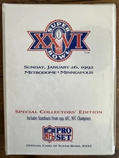 1992 Pro Set Super Bowl XXVI  Collectors Edition Sealed Factory Set