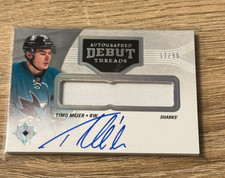 16/17 UD Ultimate Collection Timo Meier Autographed Debut Threads /99 Rookie