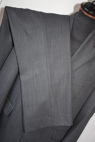 Vtg Jaeger grey 3 button 2 piece suit large 38R W 30 L 28 Gt Britain mod revival - Picture 4 of 18