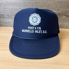 Vintage South Carolina Hat Cap Snap Back Blue Trucker Murrells Inlet Post 178