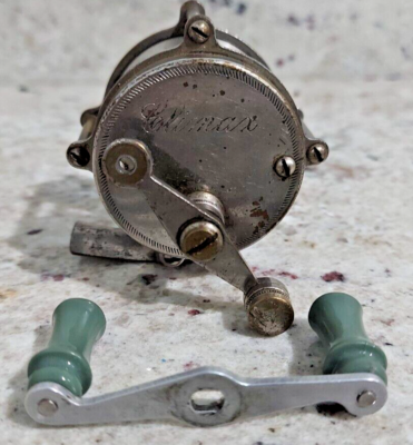 climax fishing reel Vintage Fishing reels Climax Silver Toned no 60 with extra handle