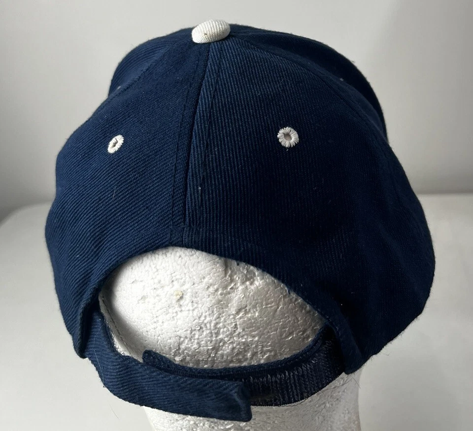 Michigan Wolverines Hat Cap Logo Spellout Sewn NCAA BIG BLUE Strapback - Image 3 of 3