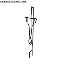 3 Piece Set Heavy Duty Black Steel Fire Pit Poker Tongs w/ Stand Outdoor Heating