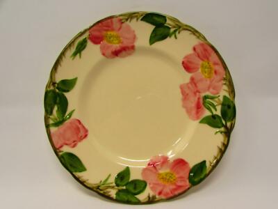 Desert Rose by Franciscan USA Salad Plate Pink Floral Green Trim b182