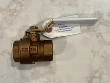 3/4" FNPT Lead-Free Bronze Full-Port Ball Valve, 600 WOG, 150 WSP, MADE IN USA
