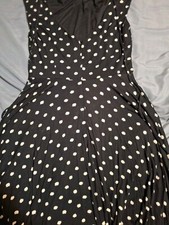Ann Taylor Loft Dress Womens Small Black Polka Dot