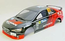 1/10 RC BODY Shell MITSUBISHI Lancer Evo X ADVAN 190mm w/ Light Buckets FINISHED