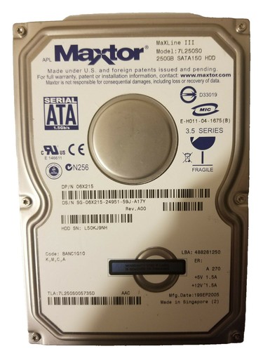 HDD Hard Drive SATA Desktop 3.5