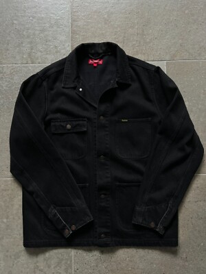 Supreme NY Tapestry Denim Chore Coat SS18 LARGE | eBay UK