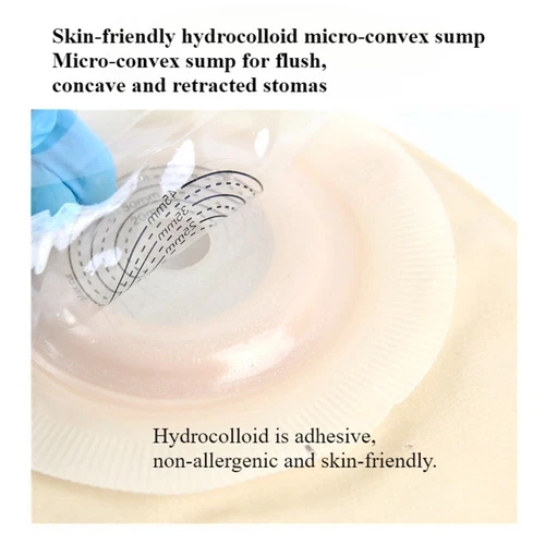 5x Ostomy Pouch One-Piece System Colostomy Bags Convex with Belt Buckle 15-45mm - Picture 5 of 12
