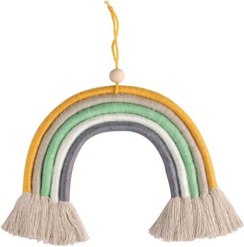 Regenbogen aus Makramee Kordel+Wolle, DIY-Set, Box 1 Stück, Kinderzimmerdeko - Bild 3 von 3