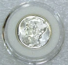 1942 P Mercury Dime Choice BU Blast White Frosty Luster in Airtight Cap #F689