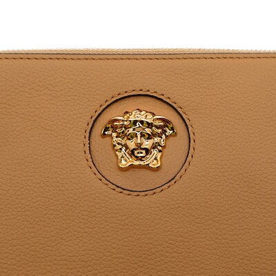 Versace Medusa Wristlet Zip Clutch Pouch Leather New | eBay