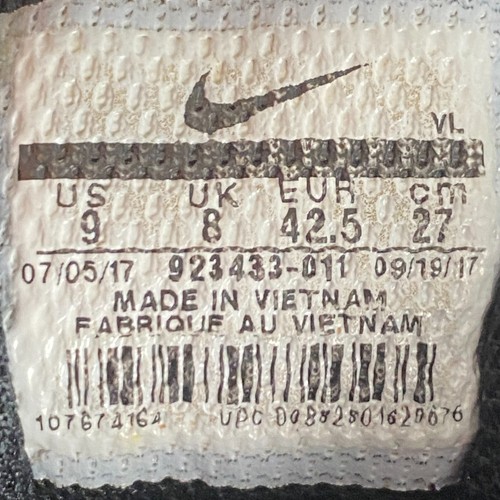Nike Alpha Huarache Pro Zapatos Para Hombres Talla 9 Blanco Botines de Béisbol Negro Medio - Imagen 10 de 10
