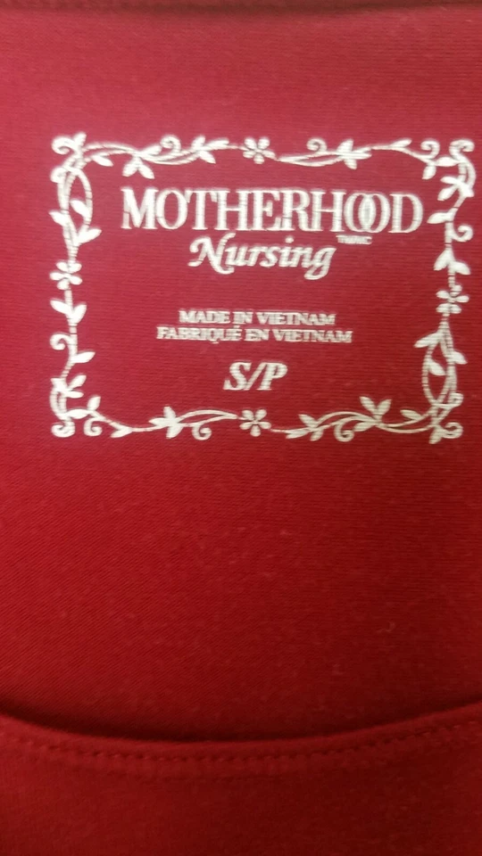 Top de lactancia maternidad manga 3/4 rojo oscuro talla S Foto 3 de 3