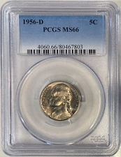1956-D Jefferson Nickel, PCGS MS-66, Priced Below Greysheet Bid!