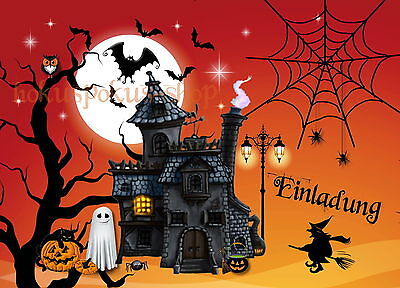 8 Invitation Cards Halloween Birthday Kids Halloween Party Party Invitations Ebay