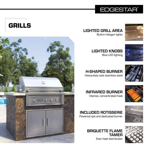 EdgeStar GRL300IBNG 60000 BTU 30 Inch Wide Natural Gas Built-In Grill*NEW* - Picture 3 of 10