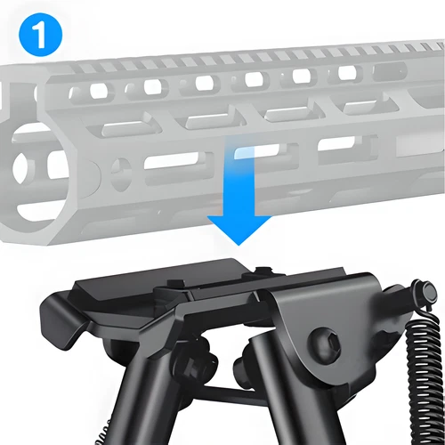 6-9 Inch Foldable Adjustable Hunting Rifle Bipod for M-lok Picatinny Rail - Picture 2 of 19