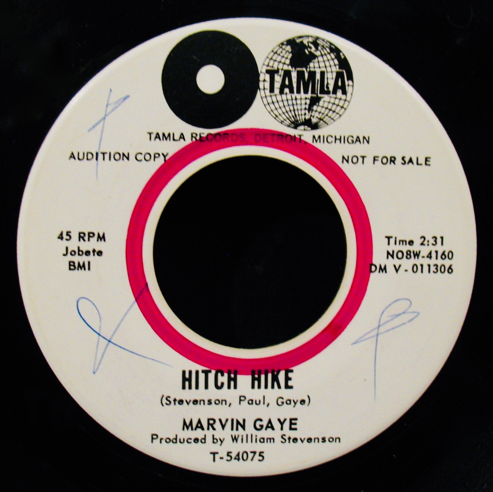 MARVIN GAYEHello There Angel & Hitch HikeRare Northern Soul Promo 45