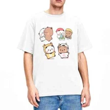 Bear And Panda Bubu Dudu Kawaii T Shirts Merch Men Women Couple Accessories Shir