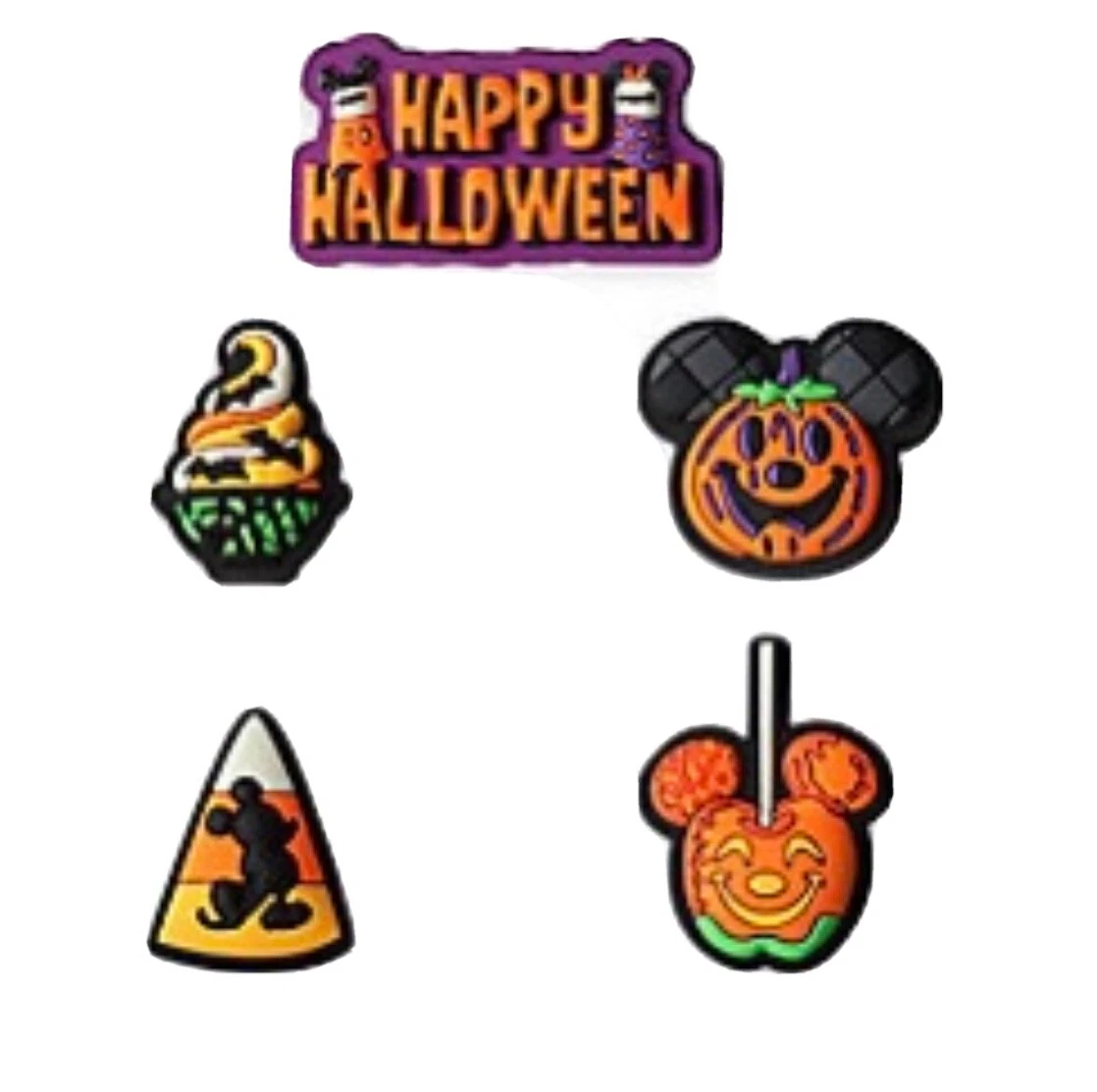 Disney Crocs Jibbitz Shoe Halloween Charms Set New In Hand Candy Corn  Pumpkin