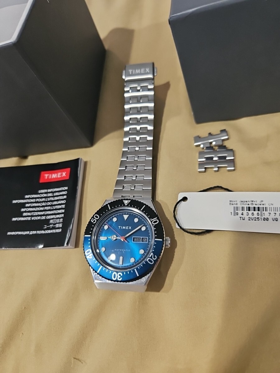 TIMEX / 自動巻腕時計/アナログ/BLU/SLV/TW2V25100/M79/オートマチック/リングブレスレット Timex M79 Mens Watch TW2V25100 | eBay