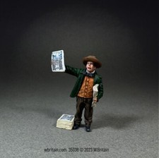 W Britain - “Read All About It!” Mid 19th Century Newspaper Boy #35038