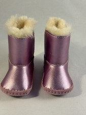 UGG Pink Metallic Baby Boots Cassie size O-1 USA used once Great Condition CUTE