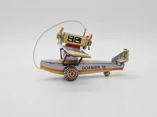 Tin Toy Plane Airplane Seaplane ZZ Germany Dornier 18 DO-18 Christmas Ornament