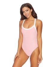 Splendid - Color Blocked One Piece Pink