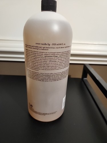 Philosophy Sweet Vanilla Fig Shampoo Shower Gel & Bubble Bath 64 oz. NO PUMP - 第 3/3 張圖片
