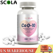 SCOLA-CoQ10 Co Q-10-Supports Heart Health Non-GMO,200mg,120 Capsules